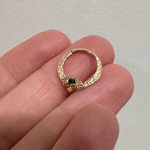 Sacred symbols seamless ring YG